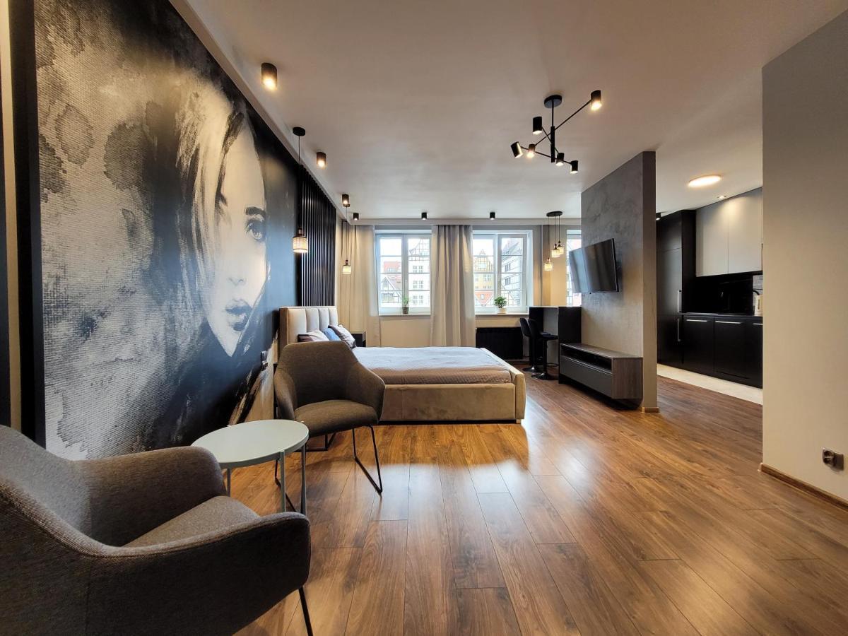 Apartament Stare Miasto Gdansk Z Widokiem Na Motlawe 外观 照片